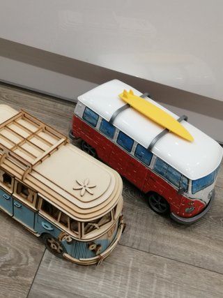 Maqueta Furgoneta Camper 3D Madera Montada