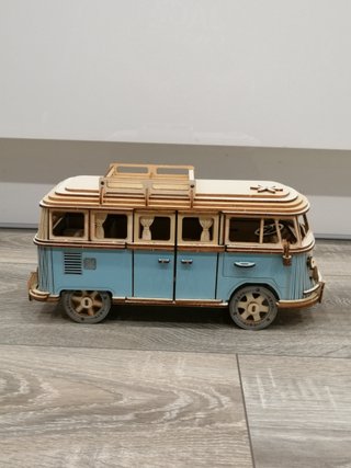 Maqueta Furgoneta Camper 3D Madera Montada