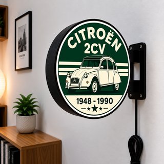 Cartel Luminoso LED Citroën 2CV Retro