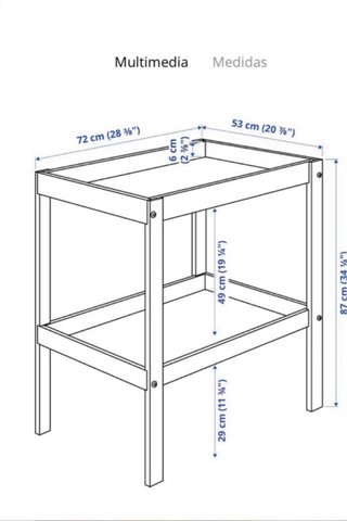 Cambiador IKEA Sniglar + Colchoneta VADRA