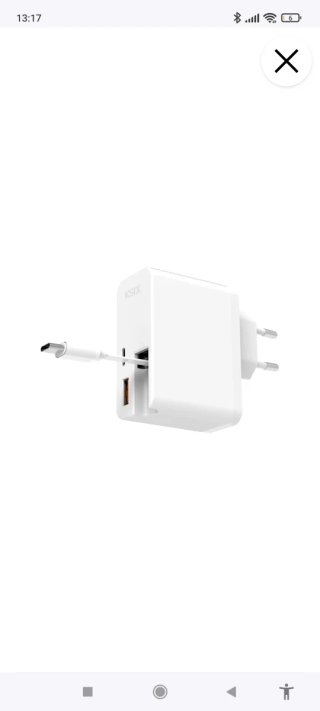Cargador Ksix Blanco USB-C