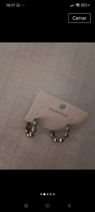 Pendientes aro Parfois plateados