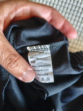 Falda flamenca negra talla 8