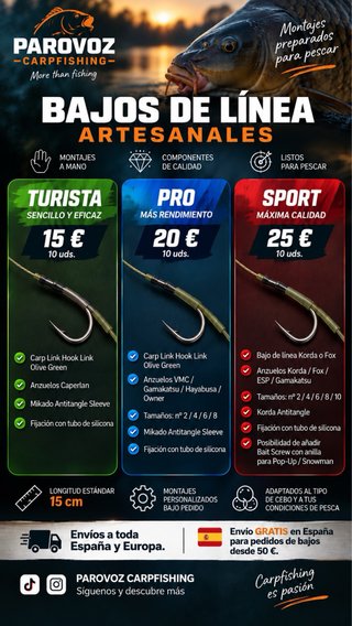 Montajes de bajos de lineas para carpfishing
