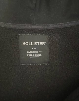 Chaqueta Hollister Negra Cremallera