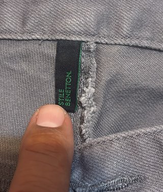 Jeans Benetton Donna Taglia 46 Grigio
