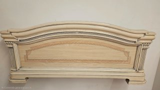 Cabezal de cama 120 cm x 48 cm madera beige.