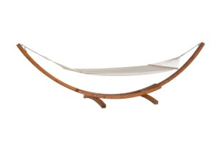 Hamaca de madera y tela
