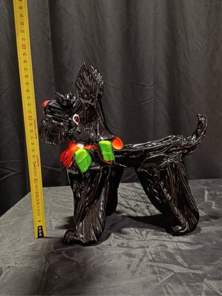Cane in Vetro di Murano Nero