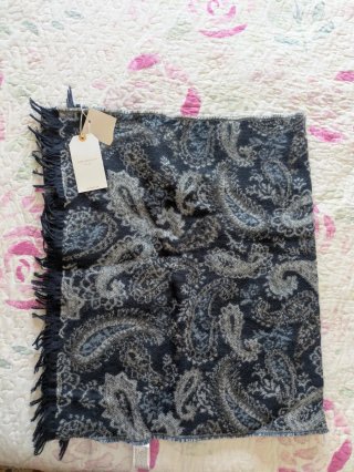 Bufanda Springfield Paisley Azul Gris