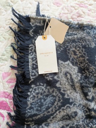 Bufanda Springfield Paisley Azul Gris