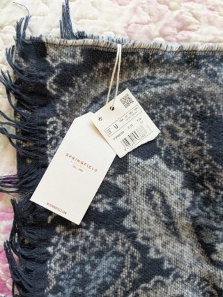 Bufanda Springfield Paisley Azul Gris
