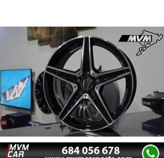 Juego 4 Llantas Mercedes 18 W205 Negra MB41