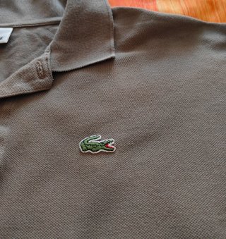 Polo Lacoste Manga Larga Verde Oliva Talla 3XL
