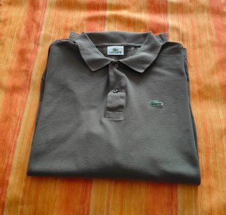 Polo Lacoste Manga Larga Verde Oliva Talla 3XL