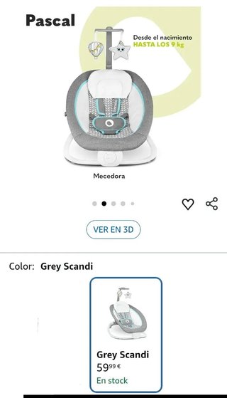 LIONELO Pascal baby bouncer delicadas vibraciones