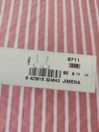Sujetador Selmark Encaje Aros 90B Tierra