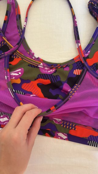 Sujetador Deportivo Zumba Estampado Labios