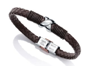 Pulsera Viceroy Cuero Trenzado y Acero