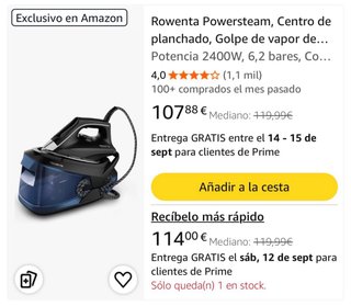 Centro Planchado Rowenta Powersteam 2400W