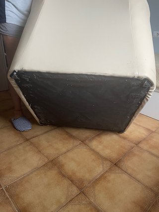 Sillón individual beige polipiel