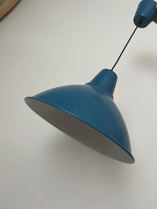 Lámpara colgante azul metálica