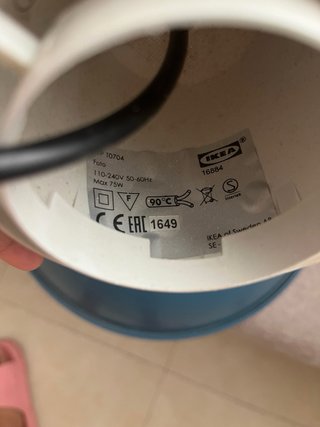 Lámpara colgante azul metálica