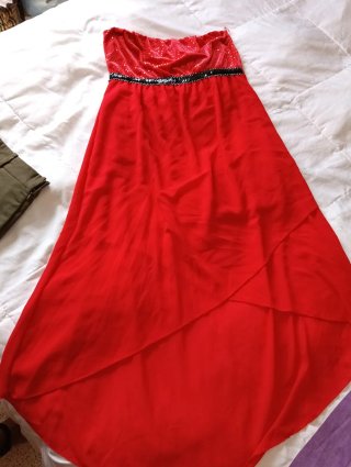 Vestido rojo fiesta talla única