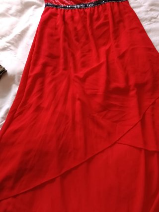 Vestido rojo fiesta talla única