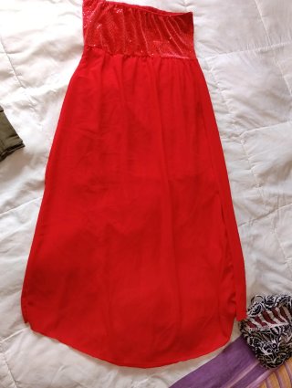 Vestido rojo fiesta talla única