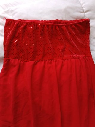 Vestido rojo fiesta talla única