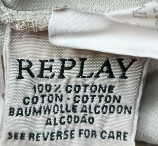 Camiseta Replay Blue Jeans manga larga beige