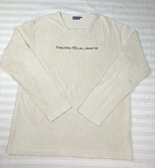 Camiseta Replay Blue Jeans manga larga beige