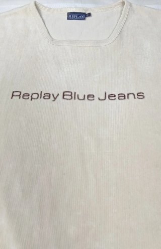 Camiseta Replay Blue Jeans manga larga beige