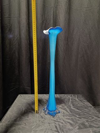 Coppia Vasi Vetro Murano Blu