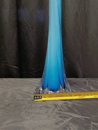 Coppia Vasi Vetro Murano Blu