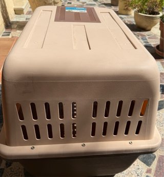 Jaula Transportín Mascotas Viaje Beige