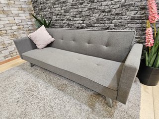 Sofá Cama Gris de 3 Plazas