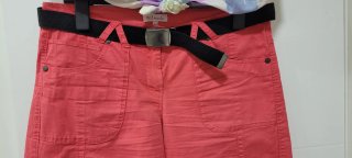 Conjunto Verano Blusa Estampada y Shorts Rojos