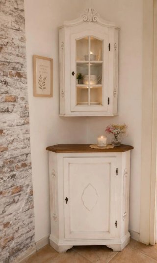 Mueble de esquina blanco madera