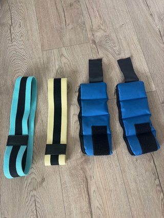 Set tobilleras 2kg + bandas Decathlon