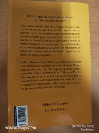 El mundo de Sofía Novela sobre la historia de