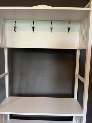 Perchero Zapatero Blanco Madera Maciza