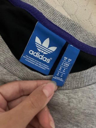 Sudadera Adidas Gris y Morado