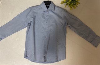 Camicia BOSS Uomo Azzurra/Grigio Chiara