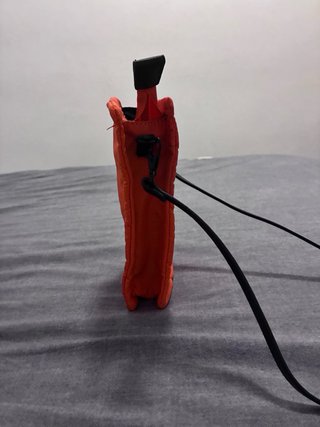 Mini bolso bandolera naranja con cordón