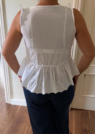 Camisa batista perforada S