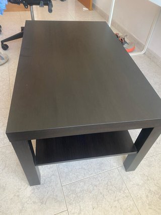 Mesa de centro negra 90x55 con estante