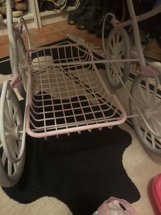 Carro de muñecas rosa con estrellas Y parque bañer