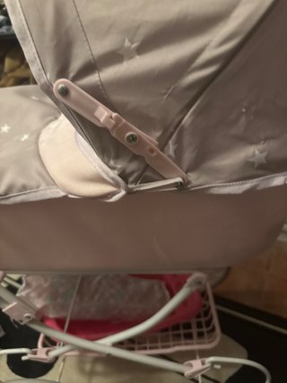 Carro de muñecas rosa con estrellas Y parque bañer